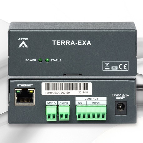 Double-Décodeur Audio sur-IP-Amplifié-Terra-EXA - Public Address